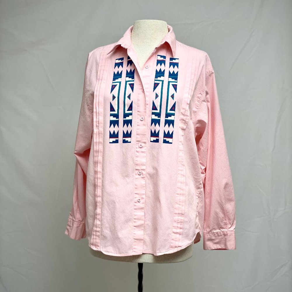 Vintage Long Sleeve Women's Wrangler Blouse